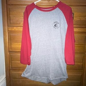 BRIXTON Mfg. Co. Snake Red/Grey Baseball Shirt